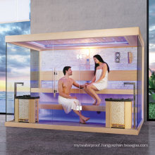 Modern 2-4 Person 10mm Tempered Glass Luxury Sauna Room